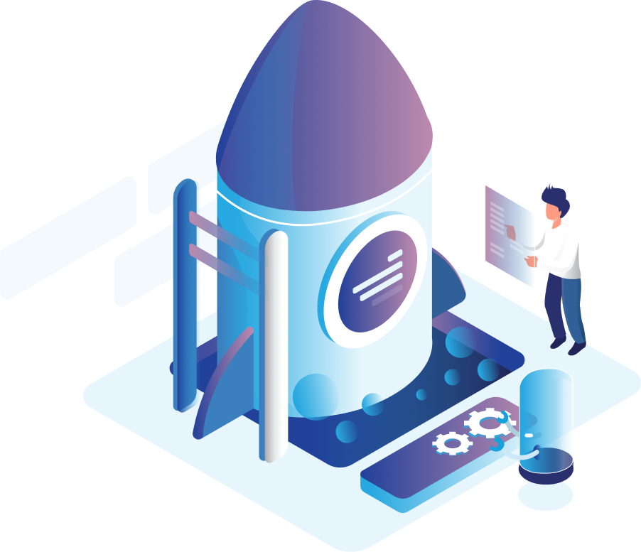 Digital marketing growth illustration